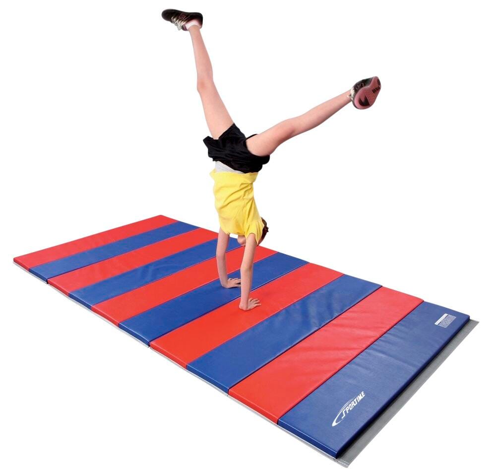 FlagHouse Deluxe 1-3/8 Inch Thick, Cross-Linked Polyethylene CPSCIA Mat, 4-Sided Hook and Loop 4001915